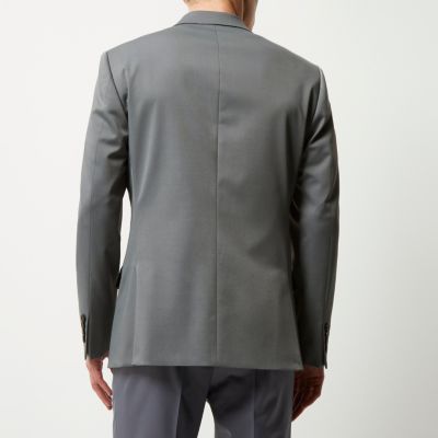 Grey slim suit jacket